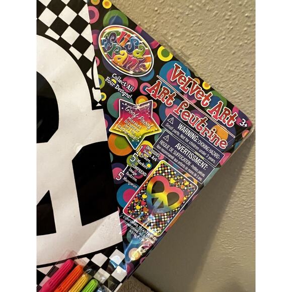 Lisa Frank Velvet Art Peace Heart "goof proof" Craft Not Vintage Sealed - Picture 3 of 4